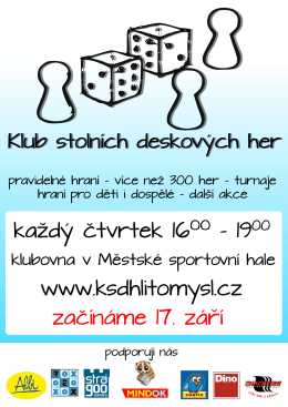 www.ksdhlitomysl.cz každý čtvrtek 16OO