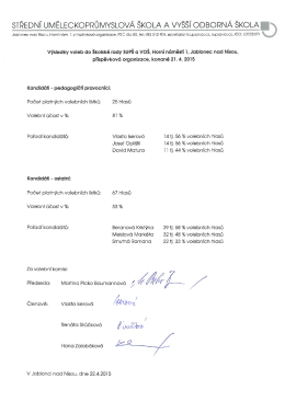 STŘEDNÍ UMÉLECKOPRŮMYSLOVÁ ŠKOLA A VYŠŠÍ ODBORNÁ