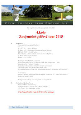 4.kolo Znojemské golfové tour 2015