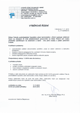 DĚKAN&Aacute;T - Zaměstnaneck&eacute; z&aacute;ležitosti