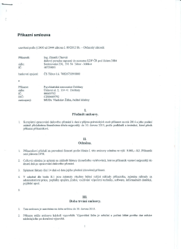 Příkazní smlouva - Psychiatrická nemocnice v Dobřanech