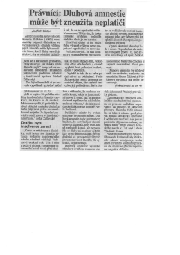 Pr&aacute;vn&iacute;ci: Dluhov&aacute; amnestie