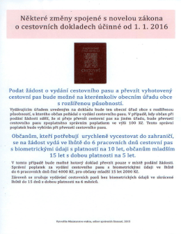 Některé změny spojené s novelou zákona o