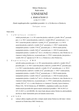 Přijaté usnesení - Město Otrokovice