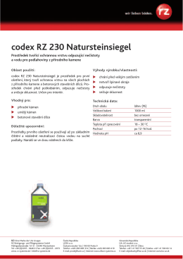 technický list codex RZ 230 Natursteinsiegel