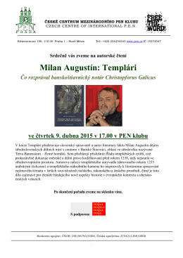 Milan Augustín: Templári