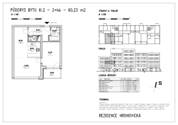 Půdorys bytu a legenda místností (PDF soubor ke stažení a tisku)