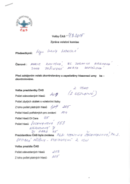 Zpráva mandátové, návrhové a volební komise