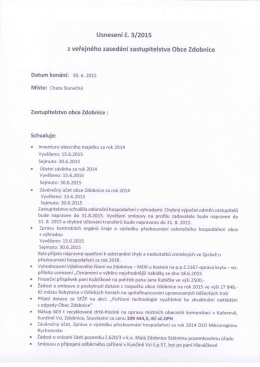 Usnesení č. 3/2015