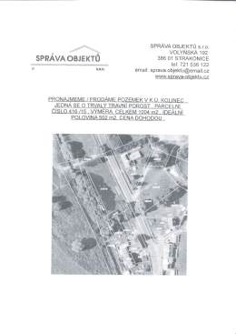 prodej nemovitosti - pozemek v k.ú. Kolinec
