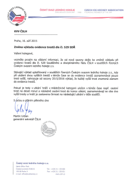 Změna ve výkladu evidence trestů od 2015