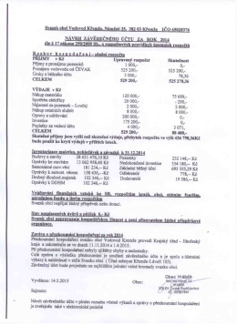 Návrh závěrečného účtu za rok 2014