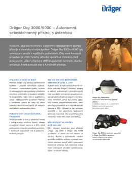 Dräger Oxy 3000/6000 – Autonomní sebezáchranný přístroj s