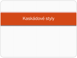 Kaskádové styly 3