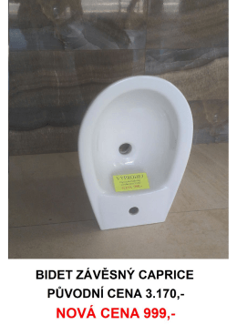 BIDET ZÁVĚSNÝ CAPRICE PŮVODNÍ CENA 3.170,