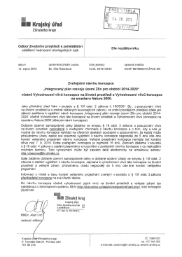 Zveřejnění návrhu koncepce integorvaný plán rozvoje