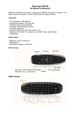 Rikomagic MK706 Air Mouse s klávesnicí Zadní strana