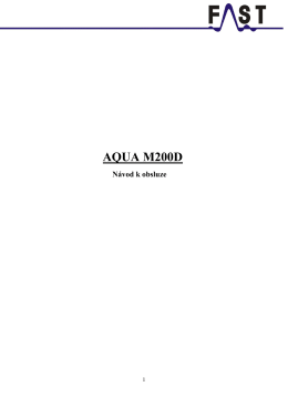 Návod k obsluze Aqua M200D