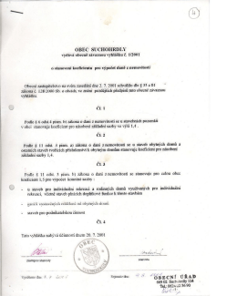 O stanoven&iacute; koeficientu pro v&yacute;počet daně z