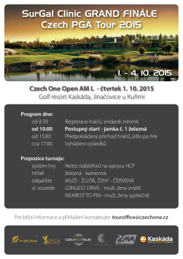 SurGal Clinic GRAND FINÁLE Czech PGA Tour 2015