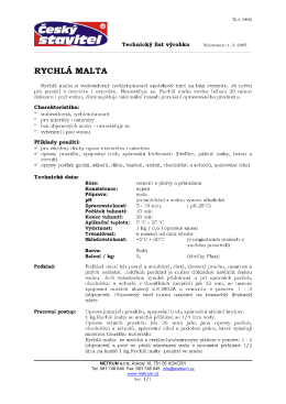 RYCHLÁ MALTA - ČESKÝ STAVITEL.cz