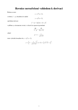 diferenciální rovnice nerozřešené vzhledem k derivaci