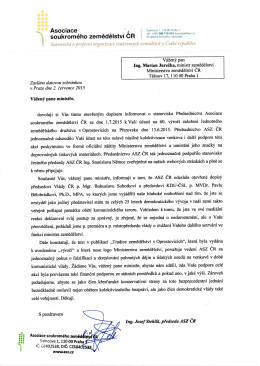 dopis ministru Marianu Jurečkovi