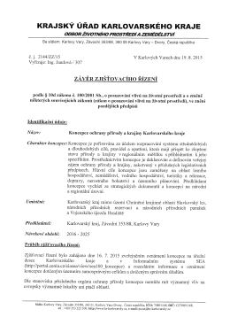 Posuzování vlivů na ŽP závěr