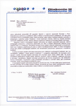 Z&Scaron; speci&aacute;ln&iacute; Diakonie ČCE Merkl&iacute;n