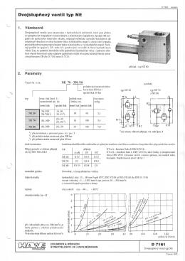 Dvojstupňov&yacute; ventil typ NE