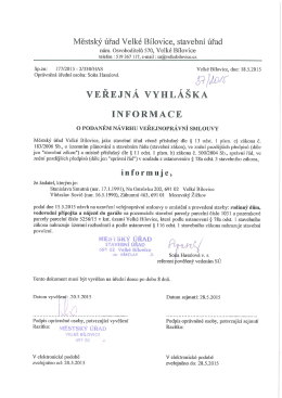 Informace o návrhu veřejnoprávní smlouvy-Sovič