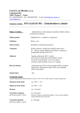 Označení výrobku: FEYALKYD 302 – Zinkofosfátový základ