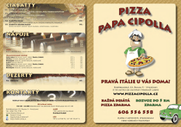 Leták CZ - Pizza Papa Cipolla