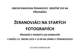 ŽERANOVJÁCI NA STARÝCH FOTOGRAFIÍCH