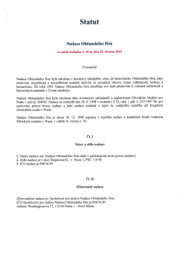 Statut - Nadace Občansk&eacute;ho f&oacute;ra