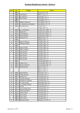Seznam delegátů pro obvod