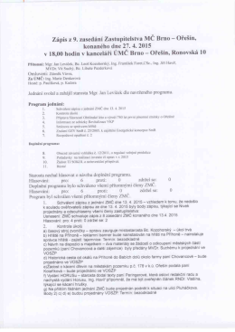 Zápis z jednání ZMČ ze dne 27.4.2015 - Brno