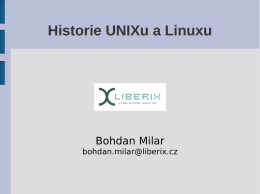 Historie UNIXu a Linuxu