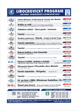 KULTURNÍ PROGRAM LIBOCHOVICE TŘI LÍPY NA MĚSÍC ŘÍJEN
