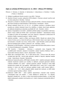 Zápis ze schůzky KCTM konané 12. 11. 2015 – Jihlava (Tři Věžičky)