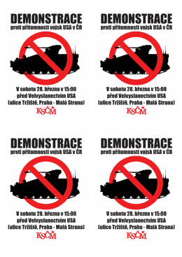 DEMONSTRACE DEMONSTRACE