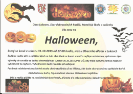 Halloween, - Obec Lukavec