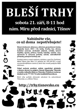 BLE&Scaron;&Iacute; TRHY - Za sebevědom&eacute; Ti&scaron;novsko