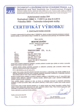 Mostn&iacute; z&aacute;věr Freyssinet CIPEC &ndash; WP