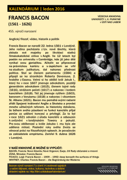 Francis Bacon (1561 - 1626)