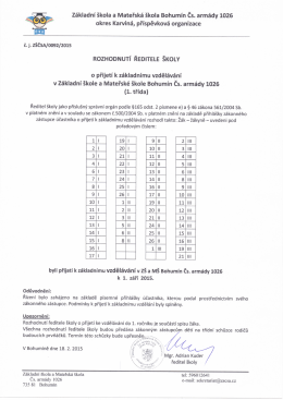 Základní škola a Mateřská škola Bohumín ČS. armády 1026