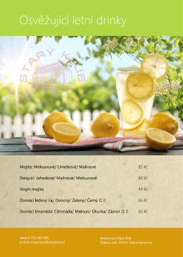 OSVĚŽU`íCí letní drinky