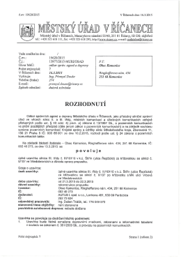 č.ev: 19620/2015 V Říčanech dne: 16.3.2015