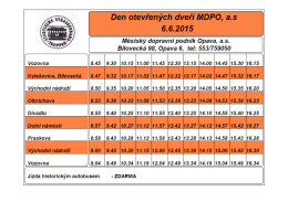 Den otevřených dveří MDPO, a.s 6.6.2015