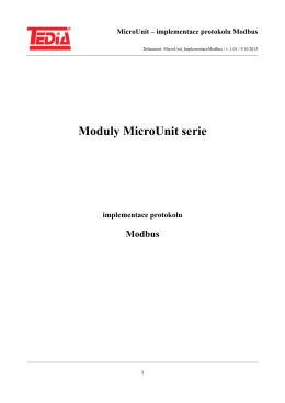 MicroUnit, implementace protokolu Modbus